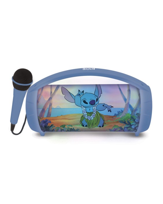 Altavoz con luz lexibook stitch bluetooth 5.0 usb con microfono
