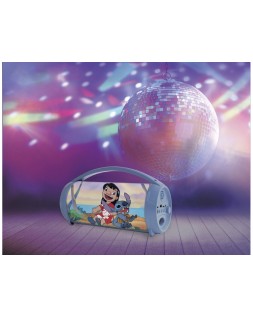 Altavoz con luz lexibook stitch bluetooth 5.0 usb con microfono