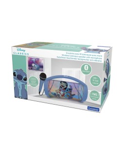 Altavoz con luz lexibook stitch bluetooth 5.0 usb con microfono
