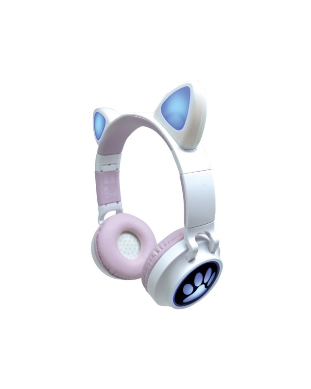 Auriculares plegables lexibook orejas de gato recargable con luz led ajuste de volumen bluetooth 5.3