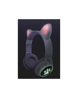 Auriculares plegables lexibook orejas de gato recargable con luz led ajuste de volumen bluetooth 5.3