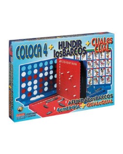 Juegos de mesa falomir cuatro en linea + cual es cual + hundir los barcos