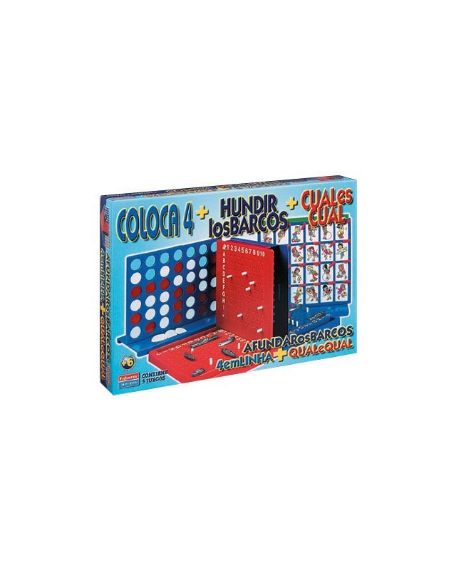 Juegos de mesa falomir cuatro en linea + cual es cual + hundir los barcos