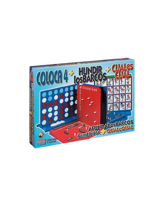 Juegos de mesa falomir cuatro en linea + cual es cual + hundir los barcos