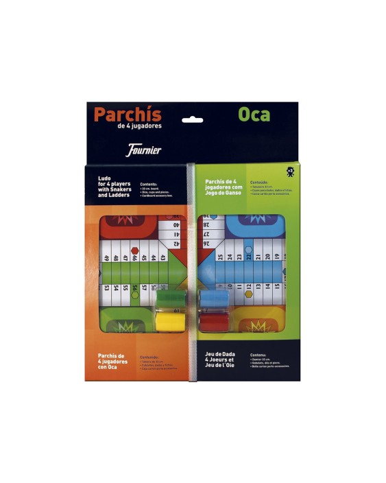 Parchis con oca tablero pequeño 42,5x33x4,45 cm