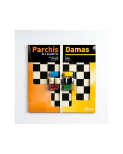 Parchis con damas tablero grande 4 jugadores 41x40x4,5 cm
