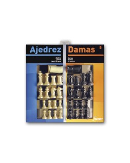 Ajedrez con damas tablero grande 41x40x4,6 cm