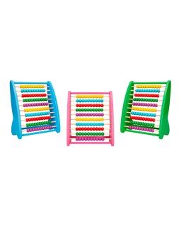 Abaco madera liderpapel 100 bolas colores 273x112x230mm