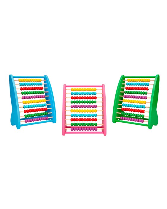 Abaco madera liderpapel 100 bolas colores 273x112x230mm
