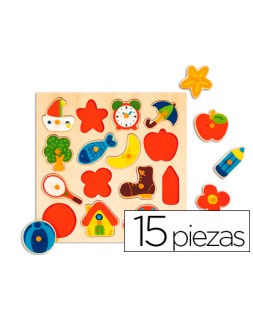 Puzle diset siluetas 15 piezas