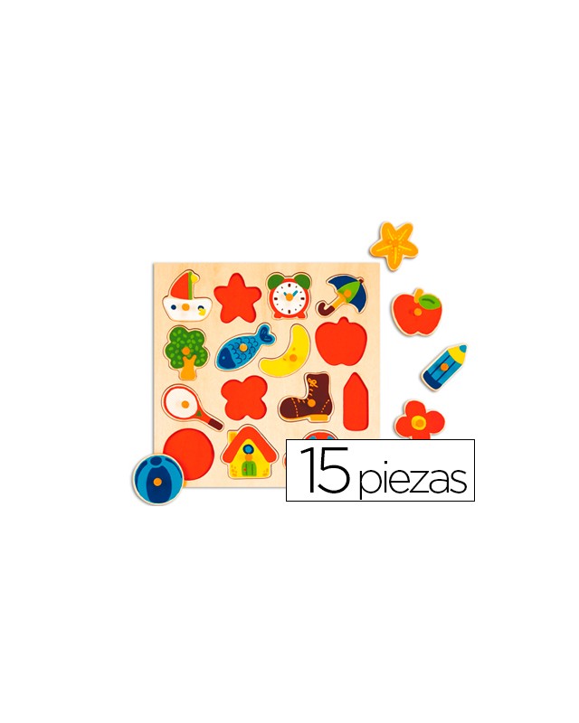 Puzle diset siluetas 15 piezas