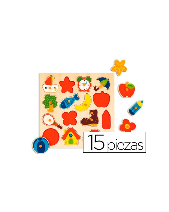 Puzle diset siluetas 15 piezas