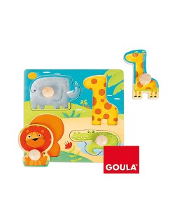Puzle goula animales selva 4 piezas