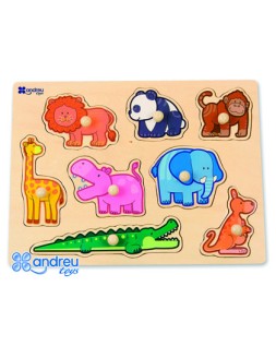 Puzle andreutoys madera selva 8 piezas