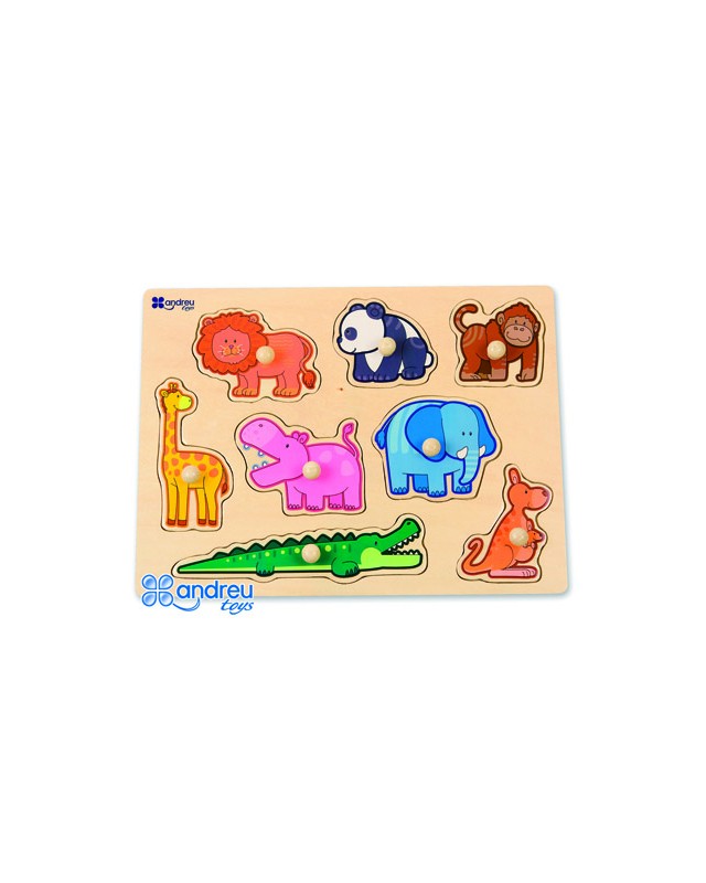 Puzle andreutoys madera selva 8 piezas