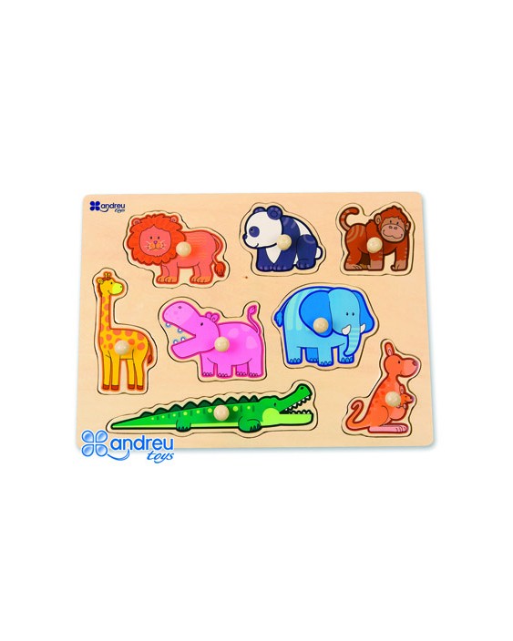 Puzle andreutoys madera selva 8 piezas