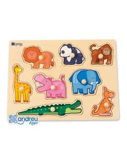 Puzle andreutoys madera selva 8 piezas
