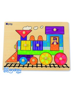 Puzle andreutoys madera tren 10 piezas