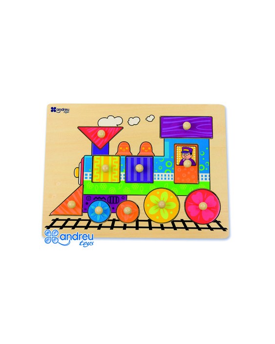 Puzle andreutoys madera tren 10 piezas