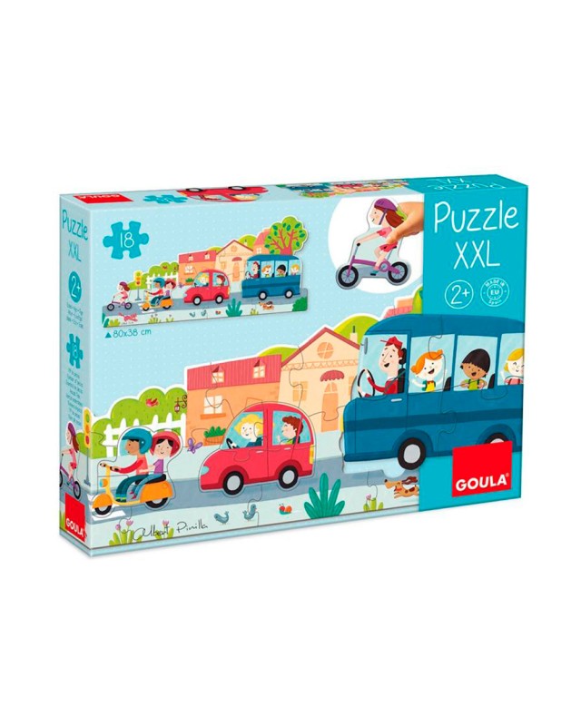 Puzle goula xxl vehiculos 18 piezas