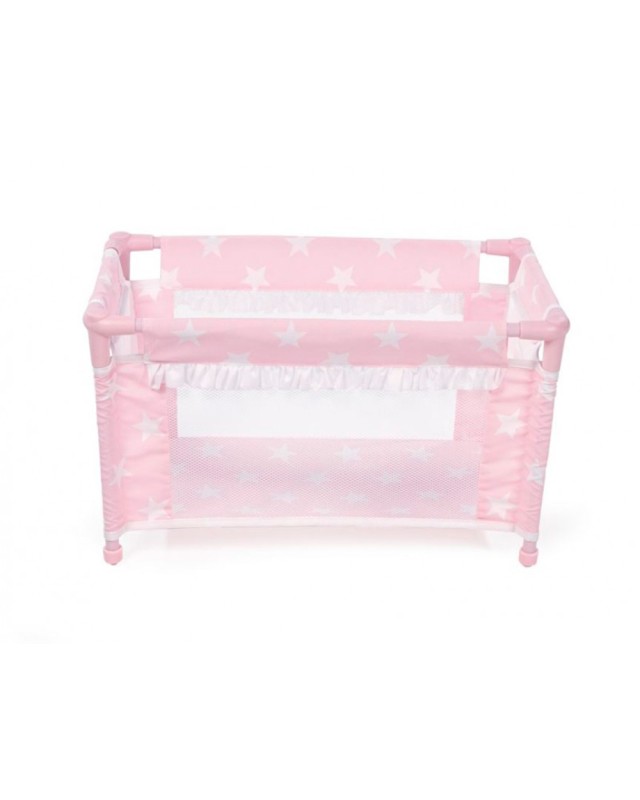 Cuna de viaje carlota color rosa 530x320x320 mm