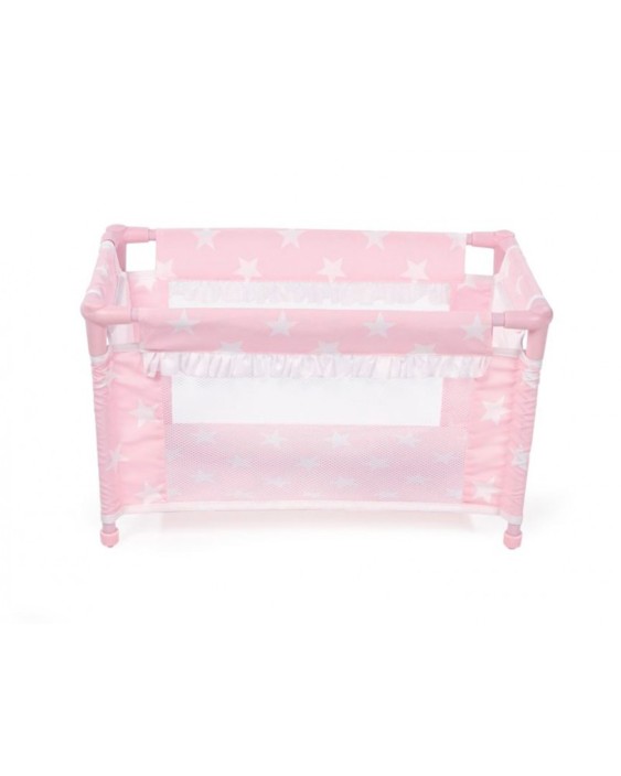 Cuna de viaje carlota color rosa 530x320x320 mm