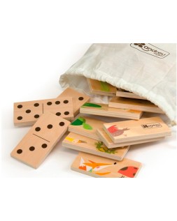 Puzle andreutoys domino animales madera 28 piezas