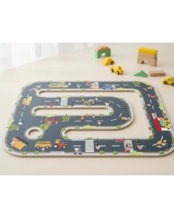 Puzle infantil imaginovo madera ciudad de carretera +3 años 21 piezas 22x22x6,4cm