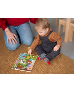 Puzle infantil imaginovo madera 3d animales +12 meses 8 piezas 29,5x22x1,7cm