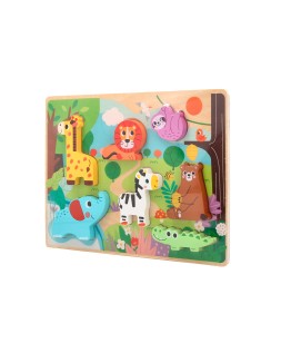 Puzle infantil imaginovo madera 3d animales +12 meses 8 piezas 29,5x22x1,7cm
