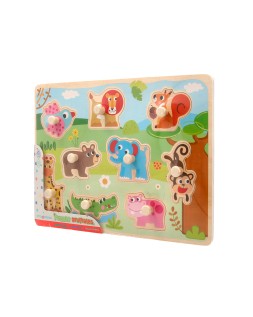 Puzle infantil imaginovo madera animales +18 meses 9 piezas 30x22,5x1,5cm