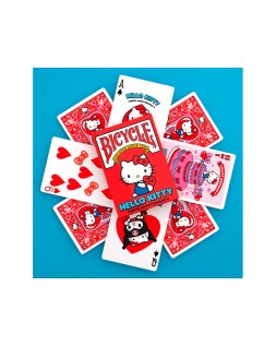 Baraja de cartas bicycle hello kitty 50 aniversario