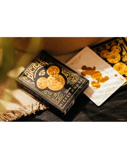 Baraja de cartas bicycle disney black and gold mickey