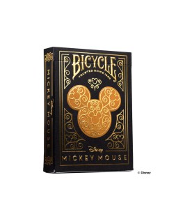Baraja de cartas bicycle disney black and gold mickey