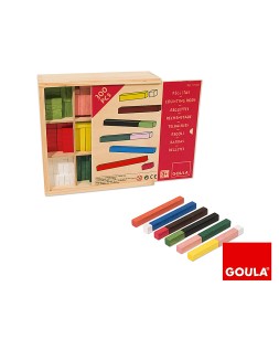 Juego goula didactico regletas 10 x 10 caja individual