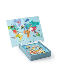 Juego apli didactico magnetico mapa mundi 40 piezas