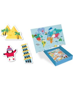 Juego apli didactico magnetico mapa mundi 40 piezas