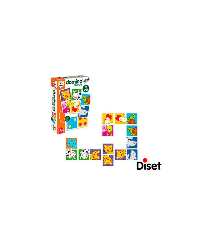 Juego diset educativo domino animals