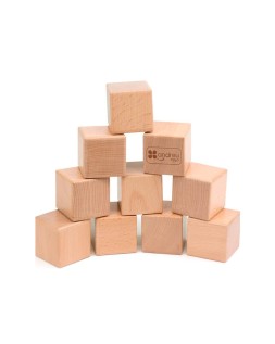 Juego didactico andreutoys 10 cubos sensoriales con sonido madera