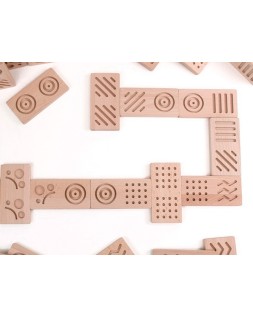 Juego didactico andreutoys domino sensorial madera 28 piezas