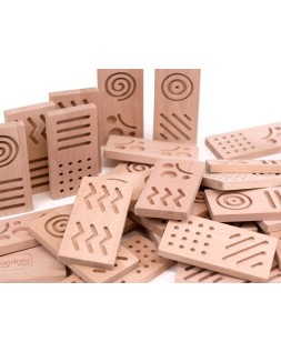 Juego didactico andreutoys domino sensorial madera 28 piezas