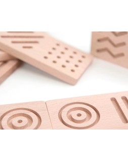 Juego didactico andreutoys domino sensorial madera 28 piezas