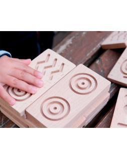 Juego didactico andreutoys domino sensorial madera 28 piezas