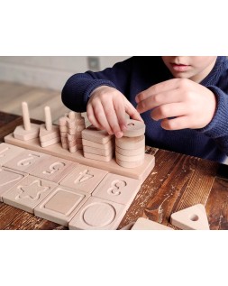 Juego didactico andreutoys formas geometricas sensoriales madera