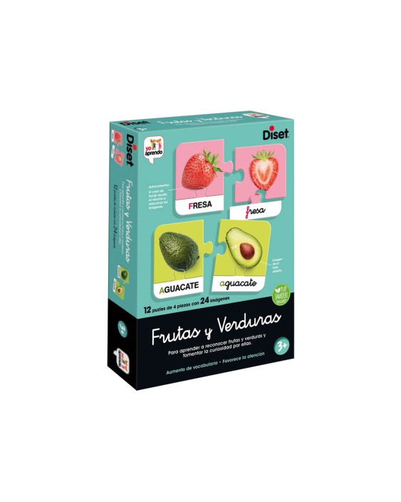 Juego diset educativo frutas y verduras