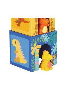 Juego infantil imaginovo cubos apilables nidos dinosaurios +12 meses 12 piezas 13x13x13cm