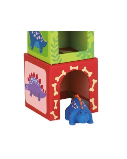 Juego infantil imaginovo cubos apilables nidos dinosaurios +12 meses 12 piezas 13x13x13cm