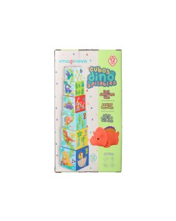 Juego infantil imaginovo cubos apilables nidos dinosaurios +12 meses 12 piezas 13x13x13cm