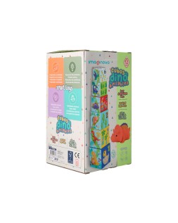 Juego infantil imaginovo cubos apilables nidos dinosaurios +12 meses 12 piezas 13x13x13cm