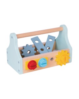 Juego infantil imaginovo madera maletin de herramientas +3 años 18 piezas 21,4x13,2x11cm